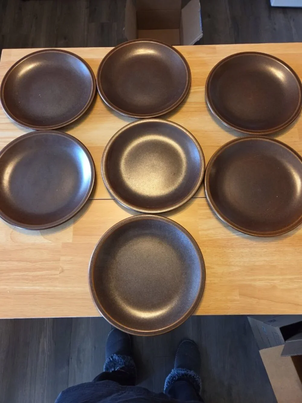 Vintage Wedgwood Set of 7 Sterling Oven to Table Brown 8.5